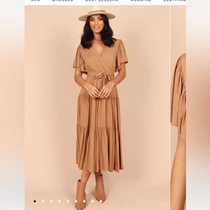 Petal & Pup Barker Dress- Tan